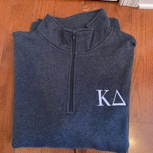Kappa Delta sorority letter 1/4 zip sweatshirt